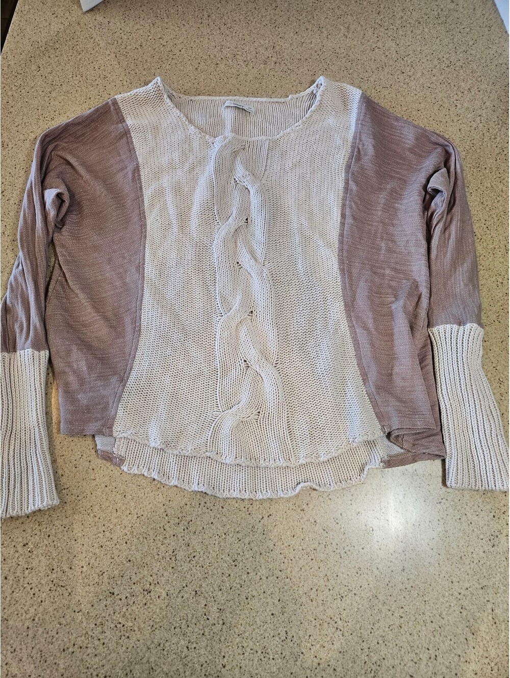 Subtle Luxury colorblock knit sweater size S/M